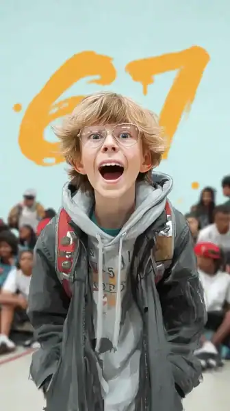 67 Kid Meme – Random Number Internet Meme HD