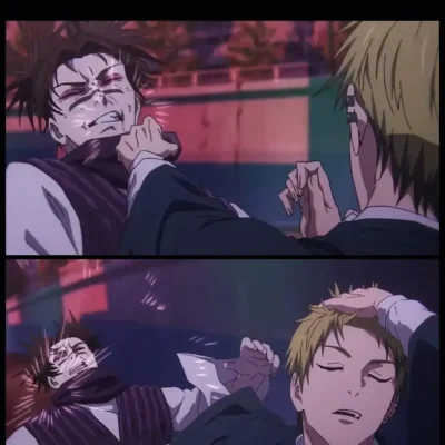 Choso vs Naoya Zenin aura farming meme from Jujutsu Kaisen