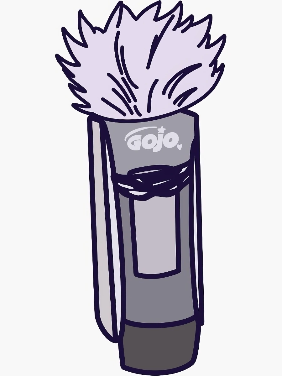 Jujutsu Kaisen meme showing Gojo as a soap dispenser