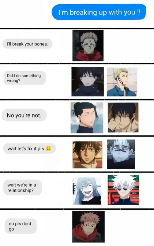 JJK Group Chat Meme – Jujutsu Kaisen Breakup Reactions