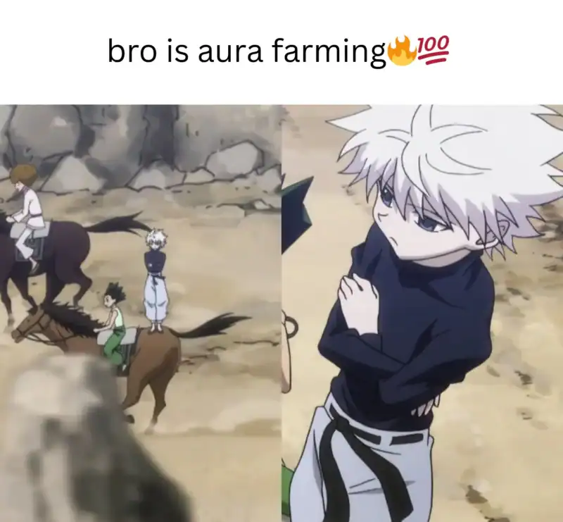 Killua Zoldyck Meme Effortless Aura (Hunter x Hunter)