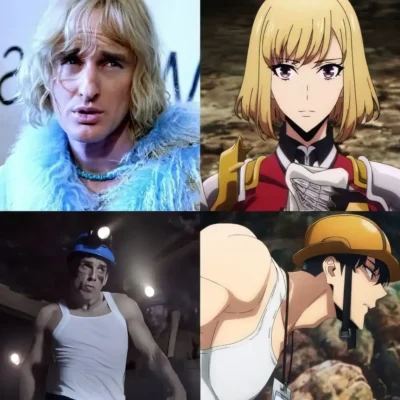 Solo Leveling meme comparing live action style characters with anime version side by side
