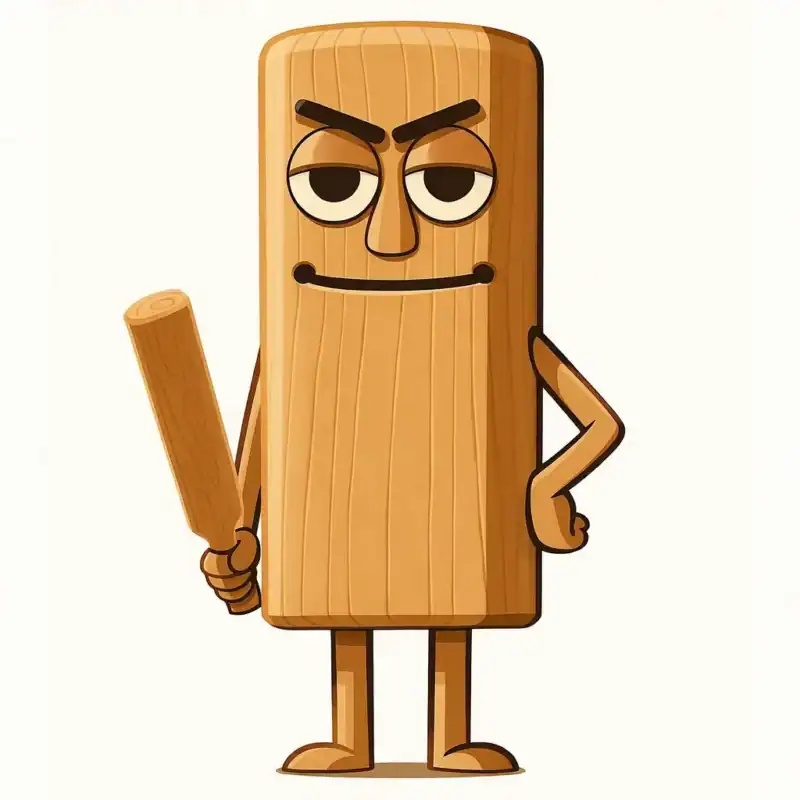 Tung Tung Tung Sahur Italian brainrot character holding a wooden bat in a funny meme image