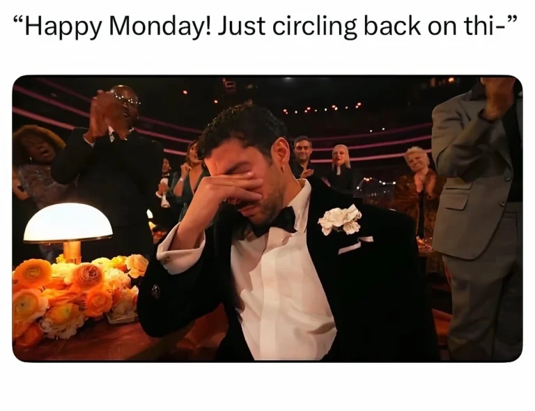 Bad Bunny meme at the 2026 Grammys reacting emotionally with hand over his eyes after winning Album of the Year