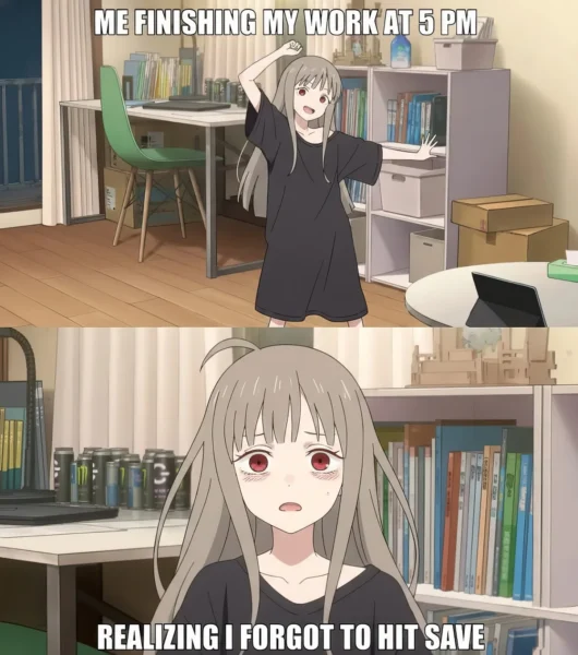 Kaguya Anime Meme – When You Forget to Hit Save