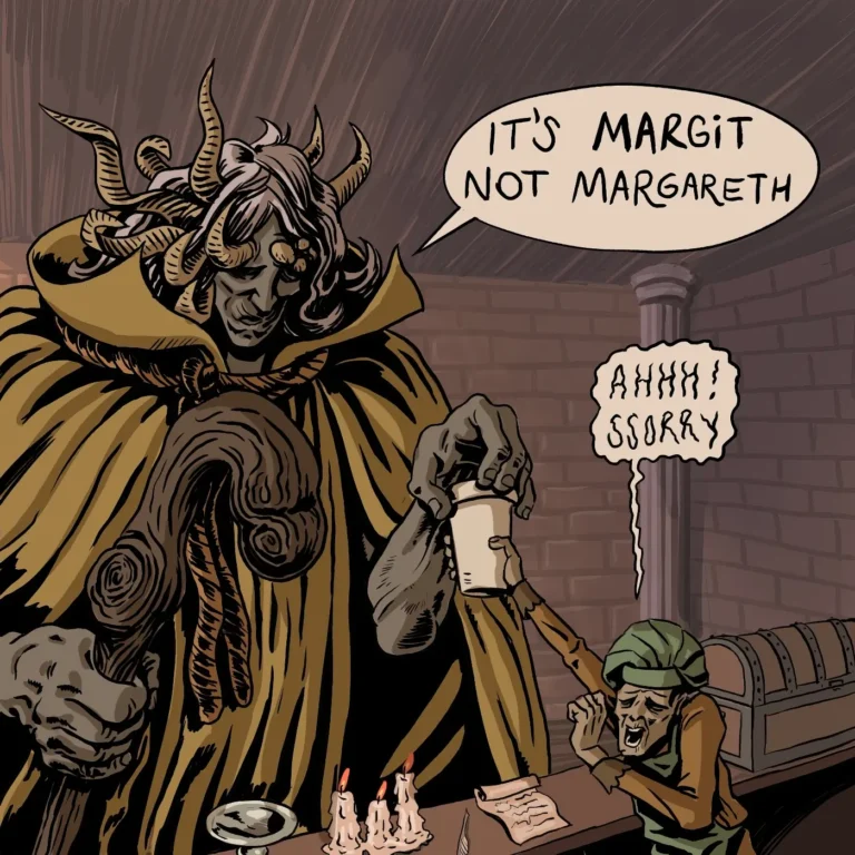 Elden Ring comic meme of Margit correcting his name sarcastically