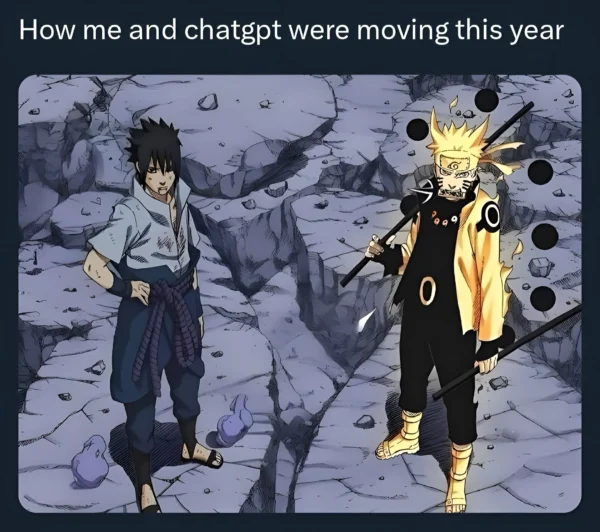 Naruto & Sasuke Meme – Me and ChatGPT This Year 😎 HD Meme Naruto & Sasuke Meme – Me and ChatGPT This Year 😎