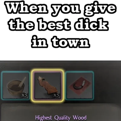 Nioh 3 meme highest quality wood loot joke