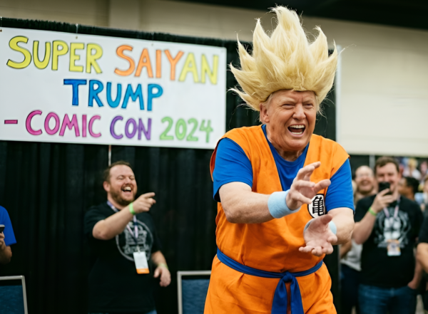 Trump Goku Cosplay Meme – Super Saiyan Kamehameha