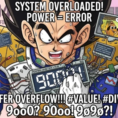 Vegeta over 9000 meme Dragon Ball Z