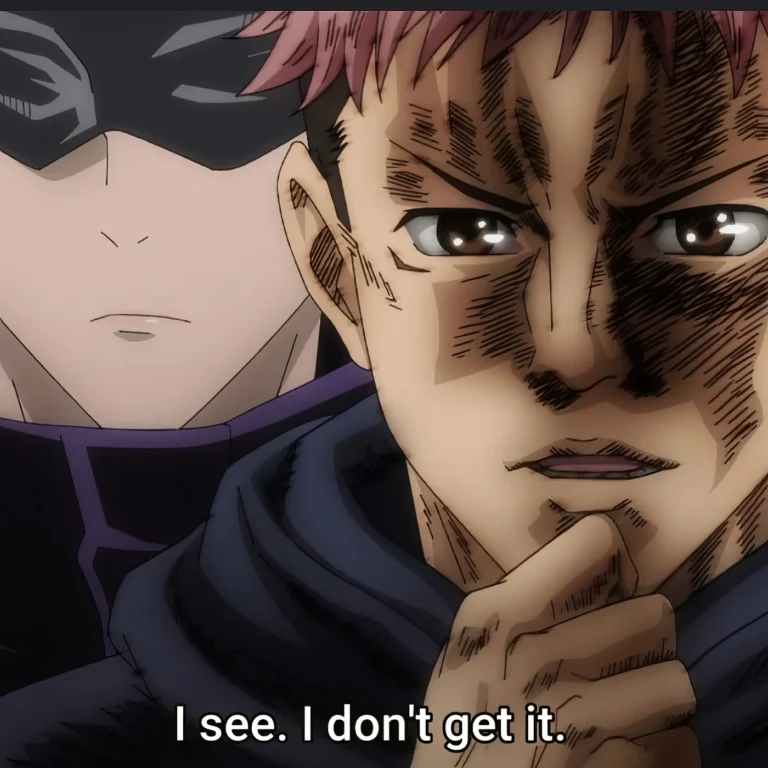 Yuji Itadori face meme from Jujutsu Kaisen with the caption I see I don’t get it