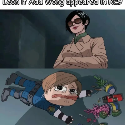 ada wong re9 meme leon reaction resident evil requiem