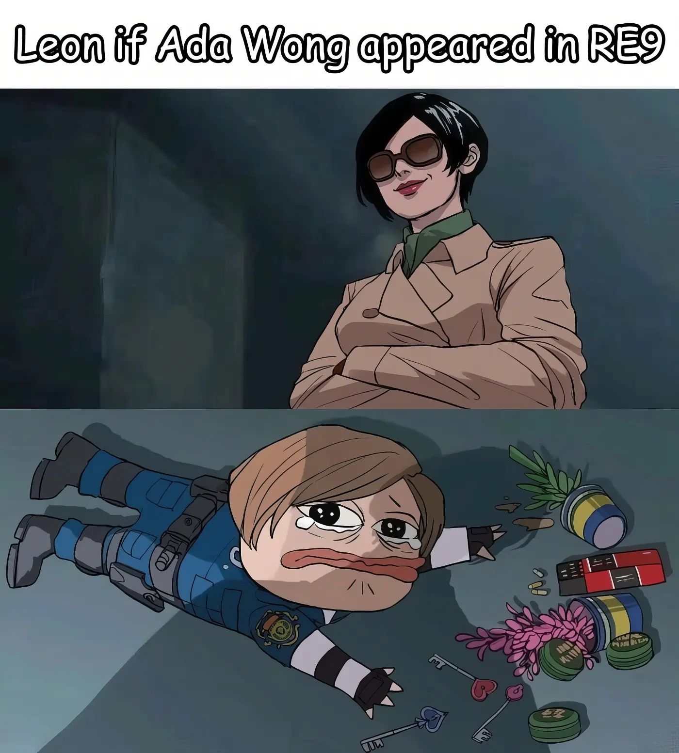 ada wong re9 meme leon reaction resident evil requiem