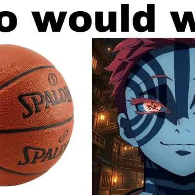 Akaza basketball meme Demon Slayer Infinity Castle