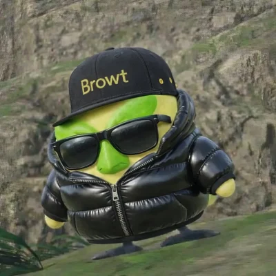 browt drip meme green character sunglasses jacket cool vibe meme