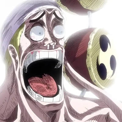 Enel shocked face meme from One Piece
