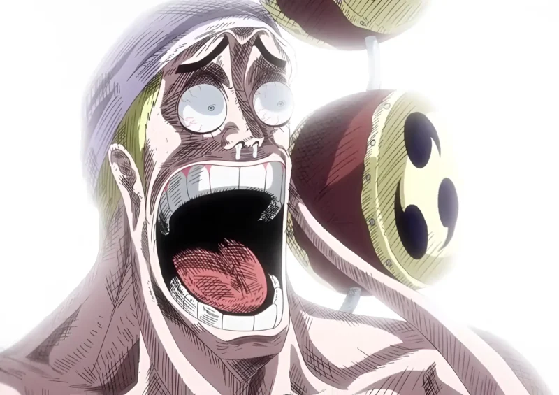 Enel shocked face meme from One Piece