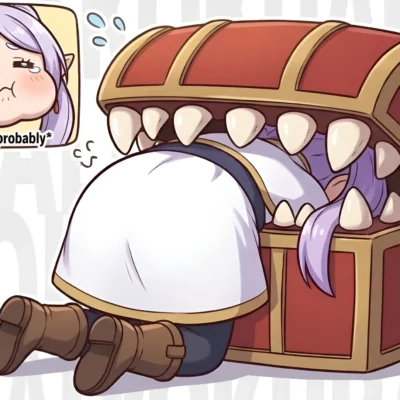 Frieren mimic pout meme Beyond Journey’s End