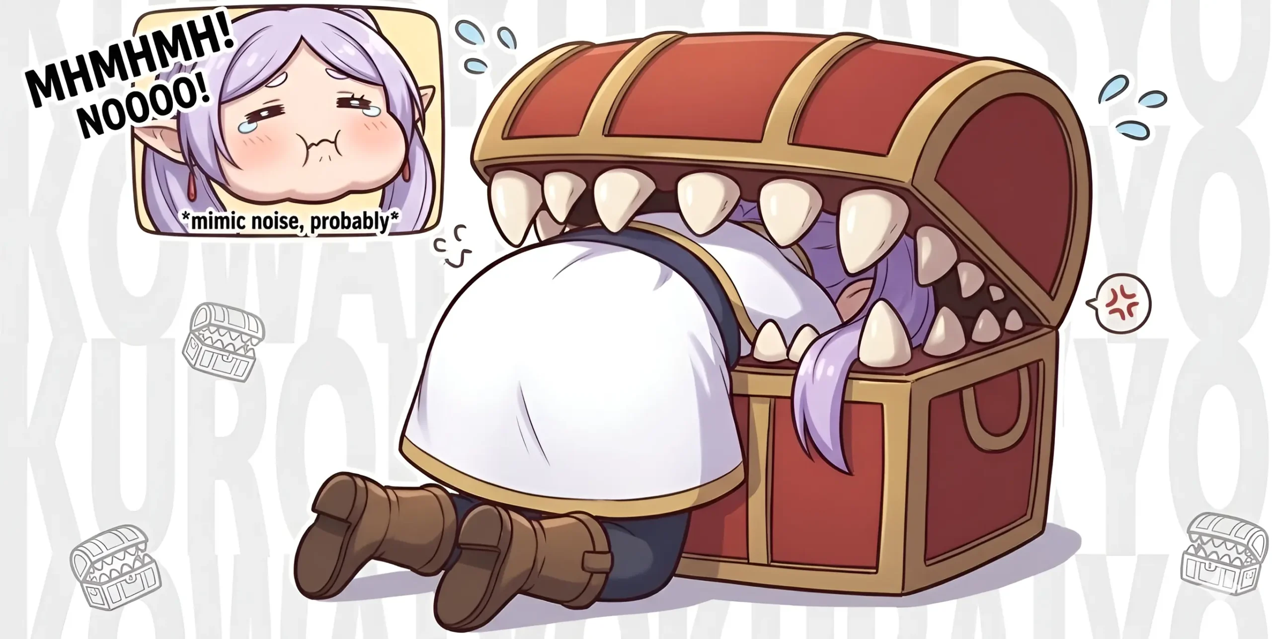 Frieren mimic pout meme Beyond Journey’s End