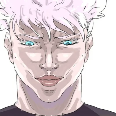 Satoru Gojo mewing meme chad anime Jujutsu Kaisen
