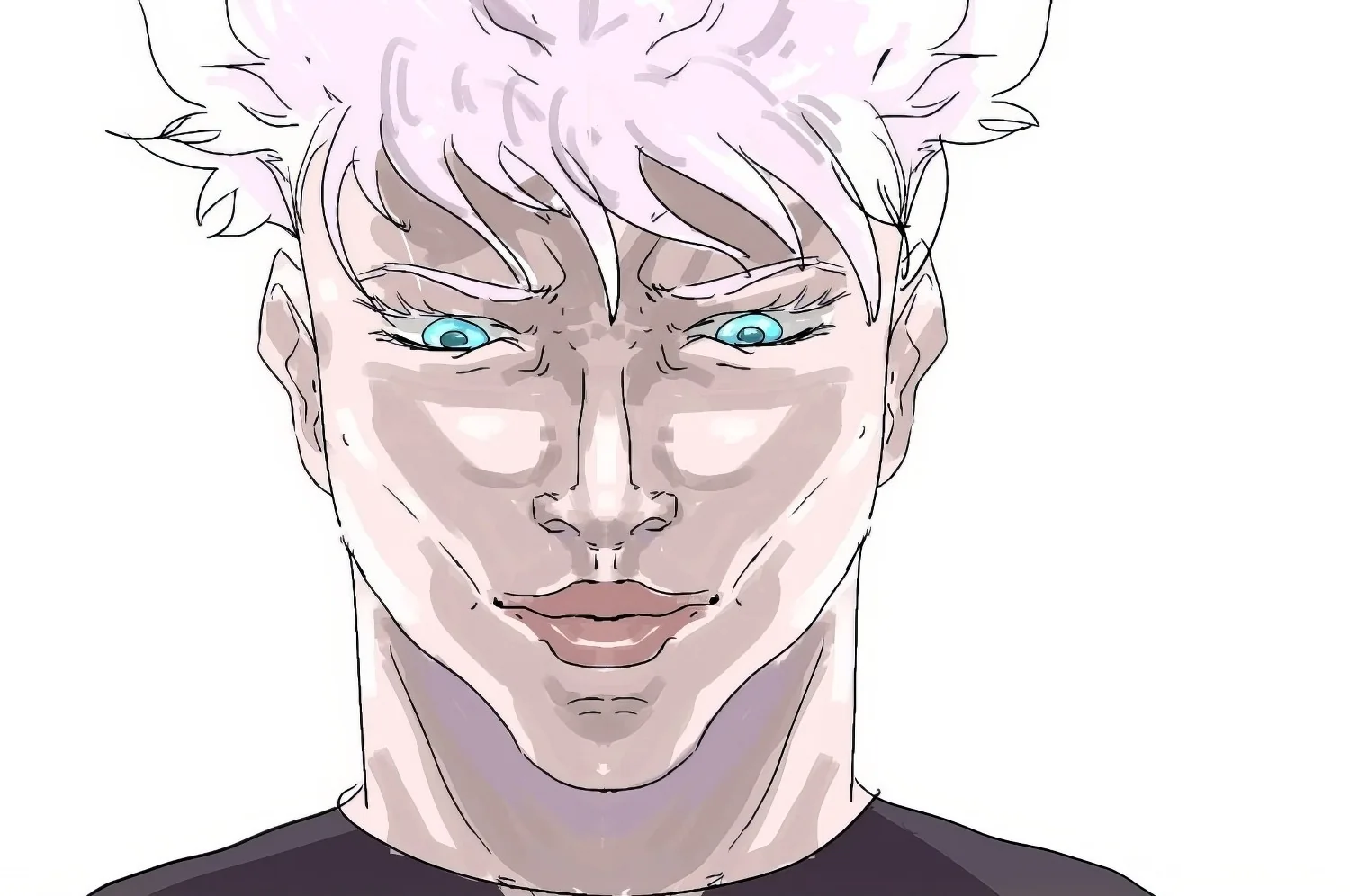 Satoru Gojo mewing meme chad anime Jujutsu Kaisen