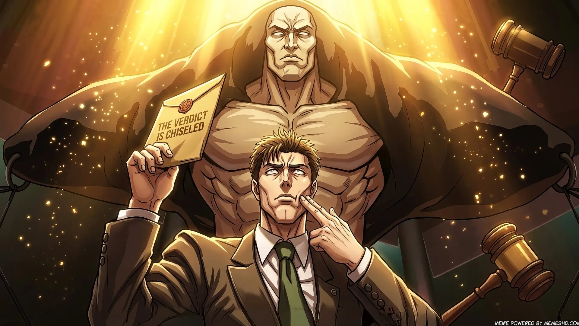 Higuruma Chad Meme – The Verdict Is Final HD Meme Higuruma mewing meme courtroom scene Jujutsu Kaisen
