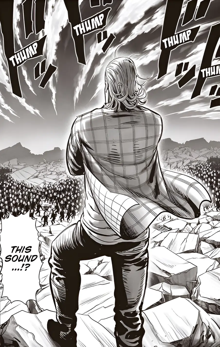 King engine meme standing before army One Punch Man