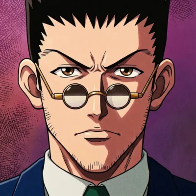 Leorio stare meme sigma anime Hunter x Hunter glasses