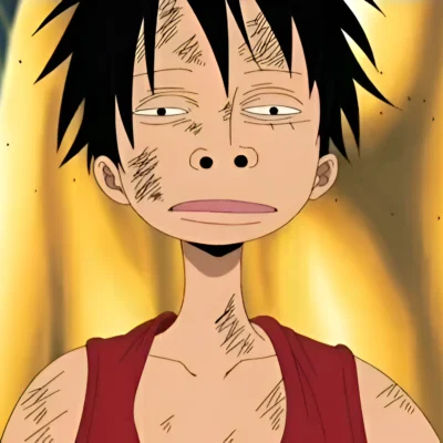 Luffy goofy face meme from One Piece