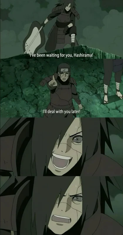 Madara Uchiha meme waiting for Hashirama Naruto