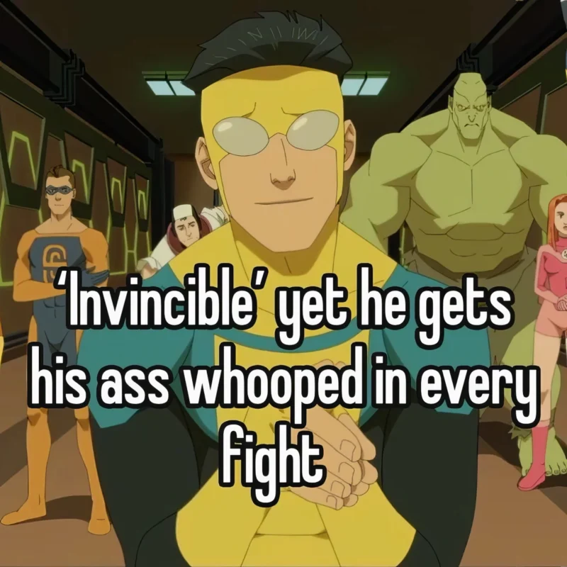 Mark Grayson Invincible meme gets beaten every fight