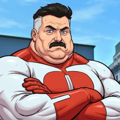 Omni-Man fat meme bulky version Invincible tv show