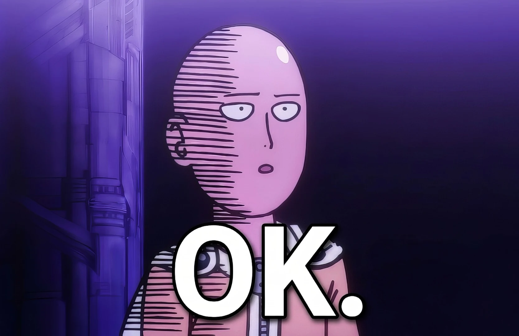 Saitama OK meme from One Punch Man