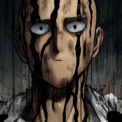 Saitama vs Garou meme face One Punch Man