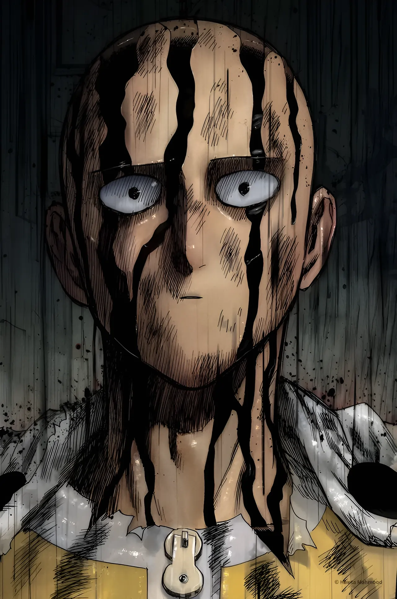 Saitama vs Garou meme face One Punch Man