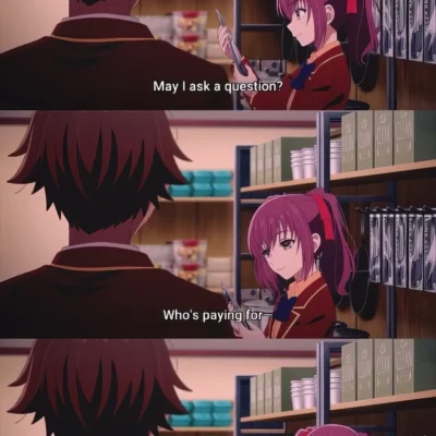 Ayanokoji Ichika who's paying meme classroom of the elite