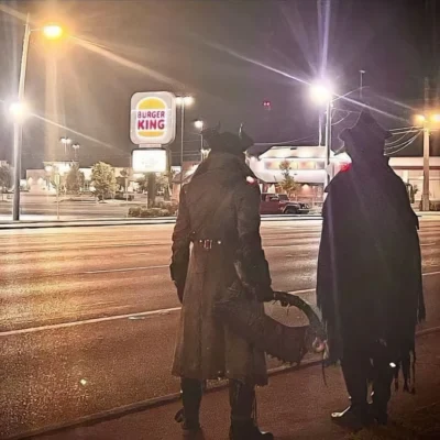 Bloodborne hunters Burger King meme funny cosplay HD