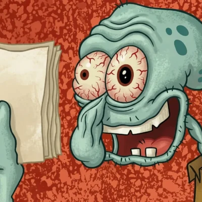 crazy squidward meme spongebob funny reaction