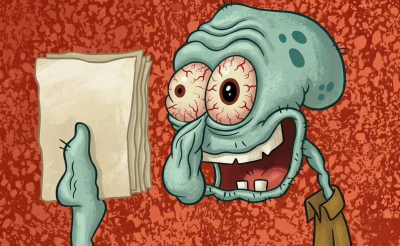 crazy squidward meme spongebob funny reaction