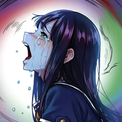 crying anime girl meme emotional breakdown tears