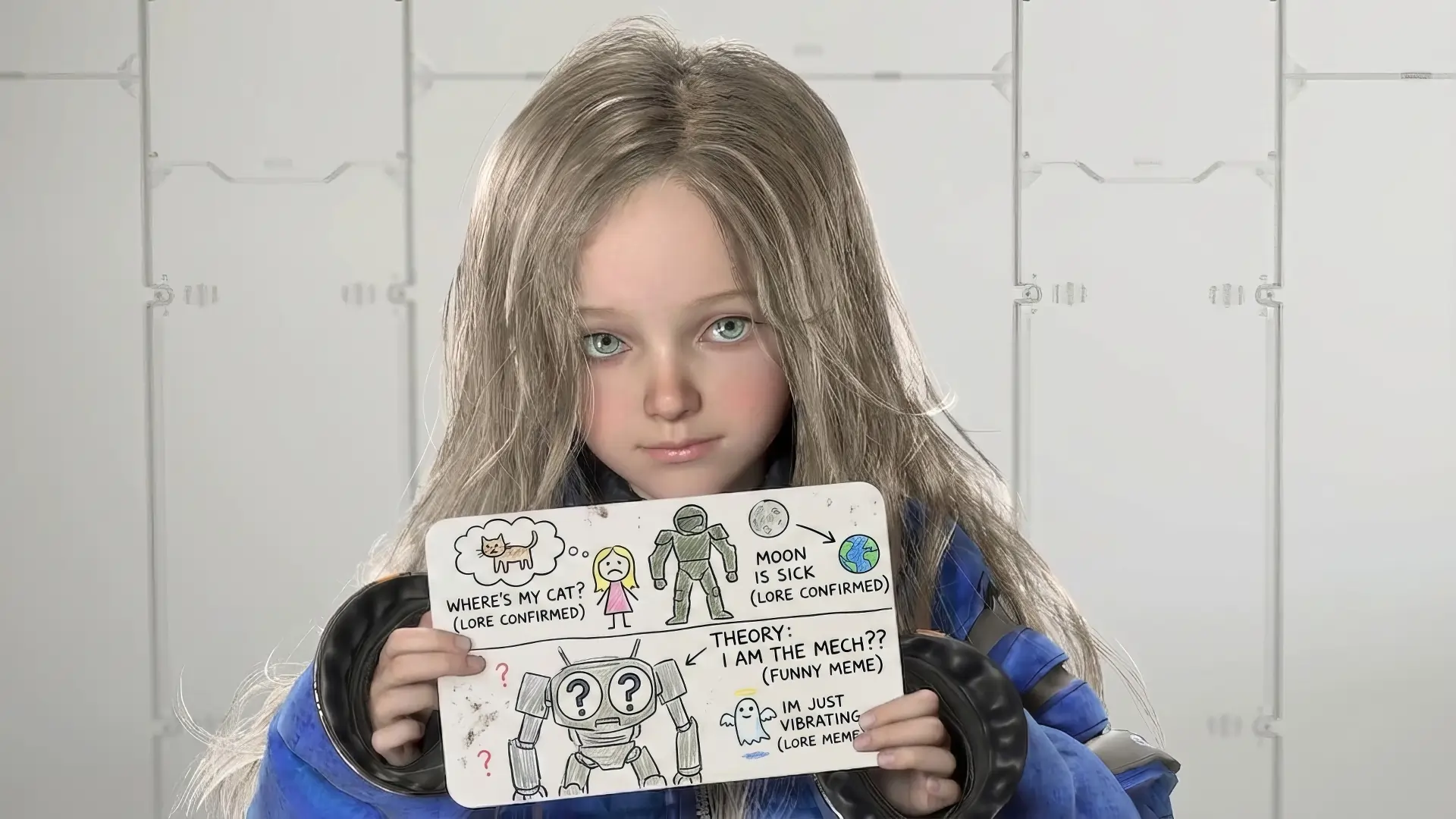 Diana Pragmata meme lore theory board funny HD 2026