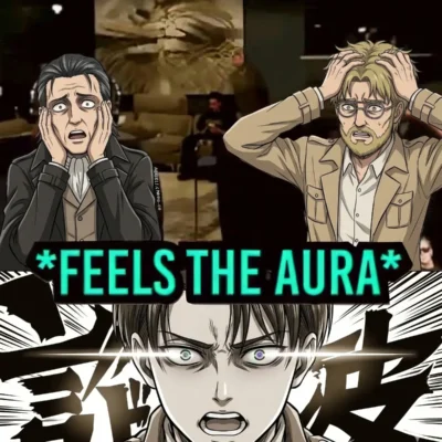 levi ackerman aura meme zeke kenny shocked attack on titan reaction meme