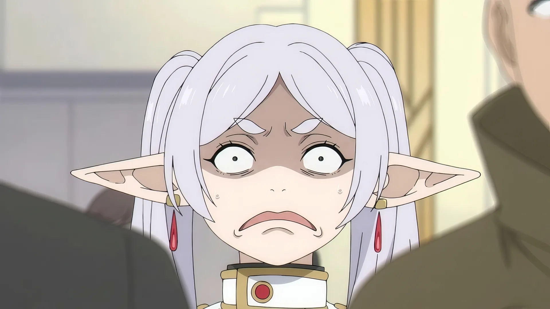 frieren disappointed face meme shocked elf reaction anime meme