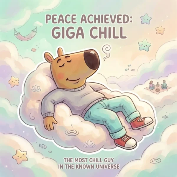 Giga Chill Guy Meme – Peace Achieved Energy