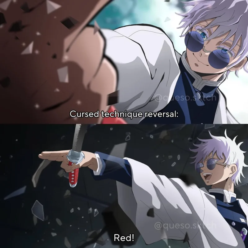 Satoru Gojo sealed using cursed technique reversal red funny meme | HD 2026 Jujutsu Kaisen free download