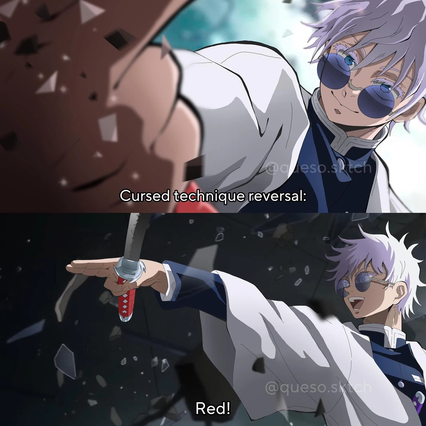 Satoru Gojo sealed using cursed technique reversal red funny meme | HD 2026 Jujutsu Kaisen free download