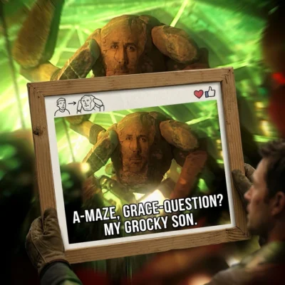 Grocky meme Project Hail Mary Rocky Grace fusion funny HD