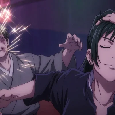 hair flick meme maki vs naoya zenin jujutsu kaisen