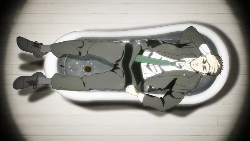 Higuruma Bathtub Pose Meme – Reality Glitch Moment