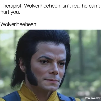 Michael Jackson Wolverine funny cursed meme | HD 2026 crossover free download